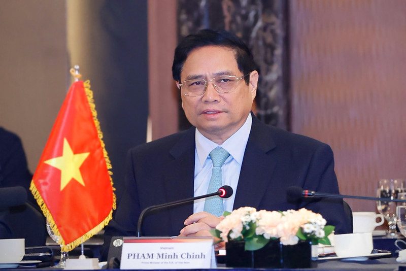 范明正总理在会上发表讲话。（图片来源：VGP）