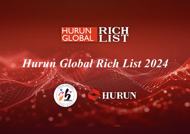 《2024胡润全球富豪榜》由胡润研究院发布。