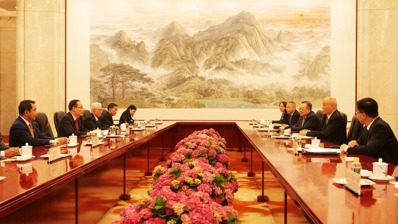 会见场景。
