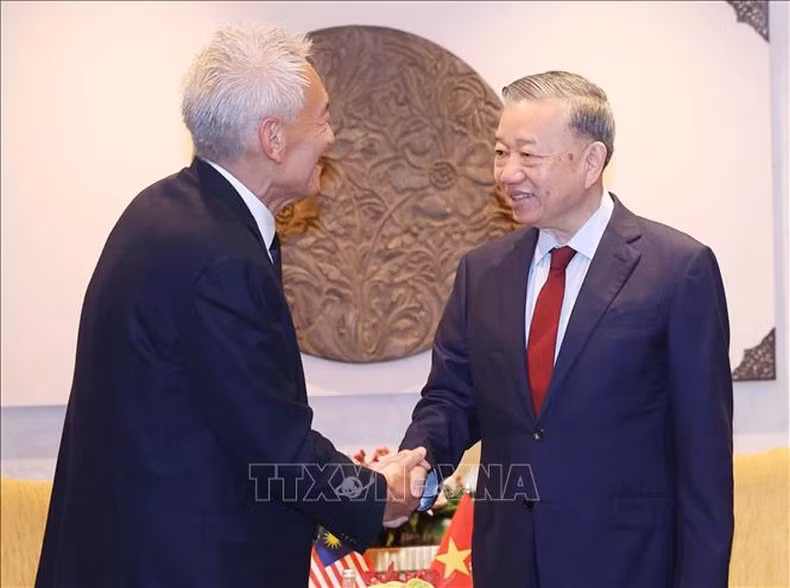 苏林总书记会见Gamuda集团首席执行官拿督林云龙先生。