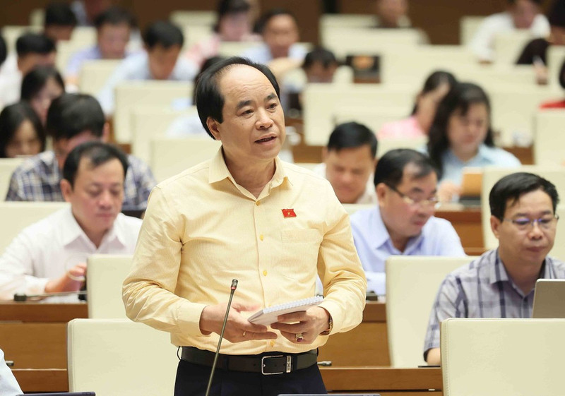 河内国会代表发表讲话。