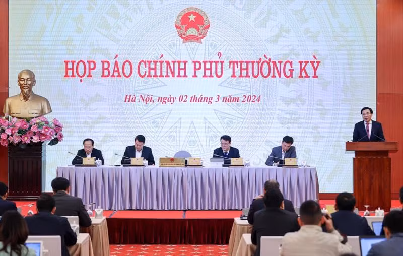 越南政府例行记者会。