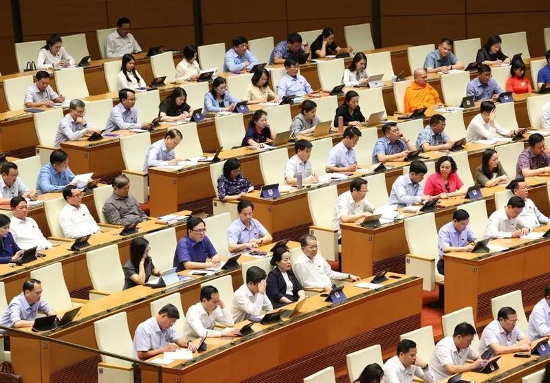 越南第十五届国会第七次会议代表。（图片来源：越通社）