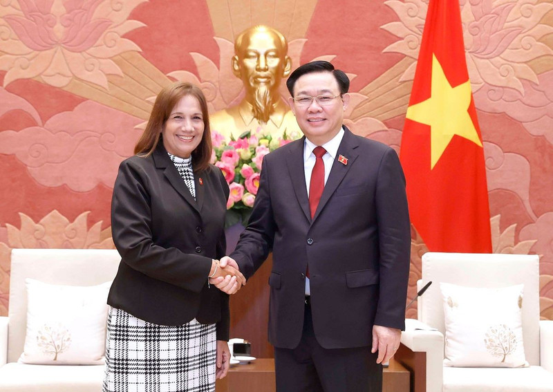 国会主席王廷惠会见古巴全国人民政权代表大会副主席。（图片来源：国际报）