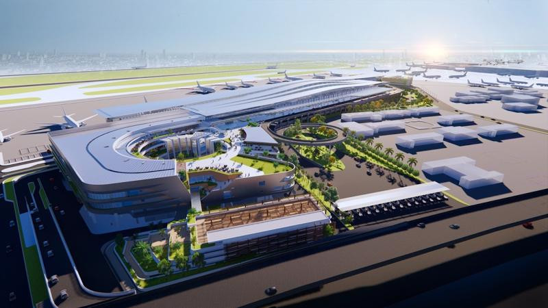 新山一T3航站楼的效果图。