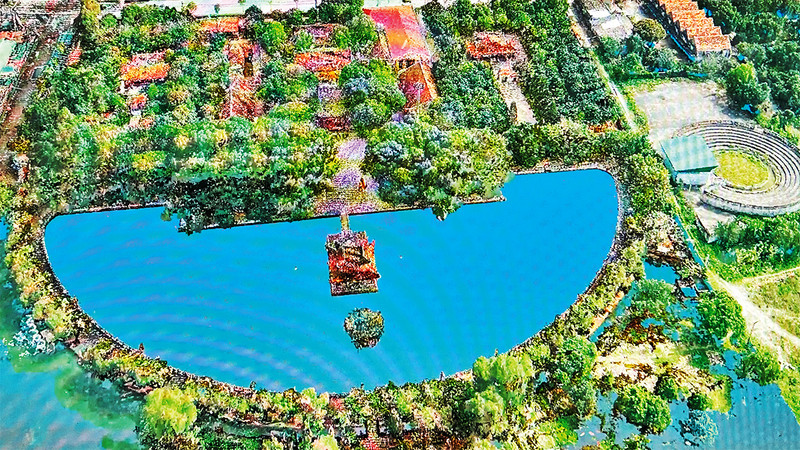 北宁省李朝历代皇帝祠庙、陵墓历史遗迹区配景图。