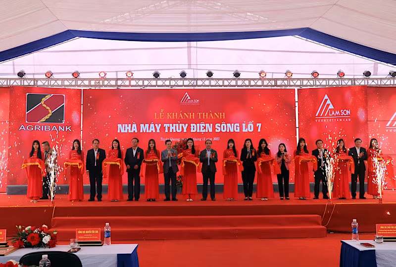 7号泸江水力发电厂项目落成仪式。
