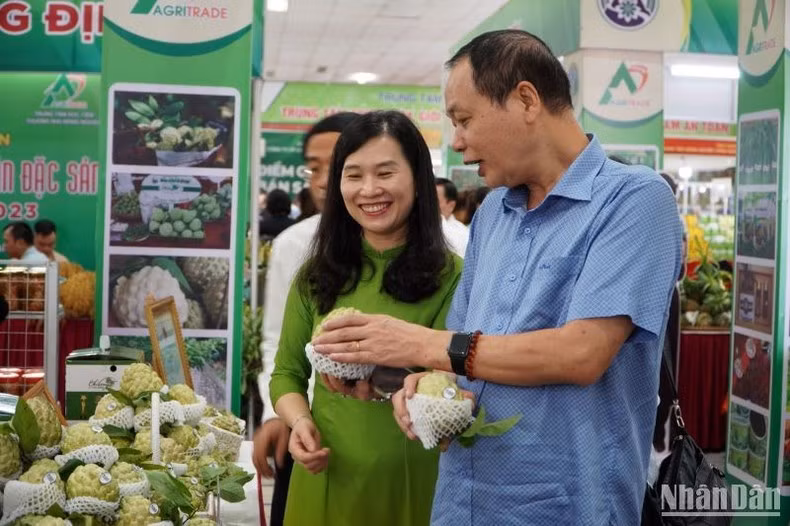 谅山省芝陵县县委书记陈清贤表示，芝陵县人民日益提高了农耕水平，培育出品质优良、芳香可口、果实饱满的番荔枝。