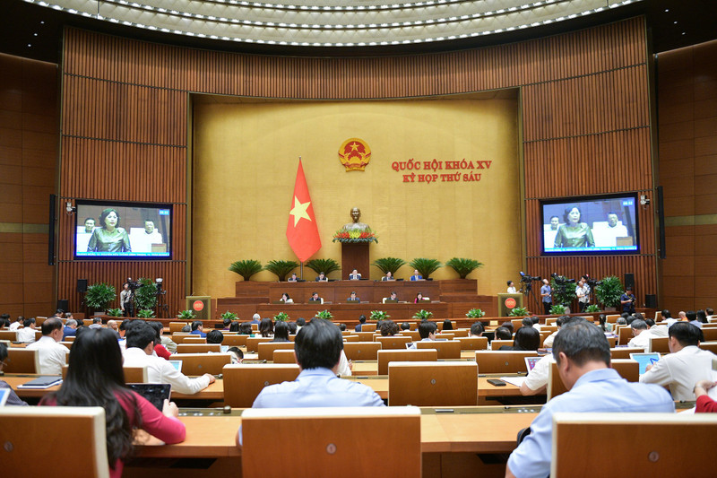 越南第十五届国会第六次会议场景。