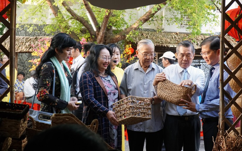 游客在芹苴市体验““果园春色”活动。
