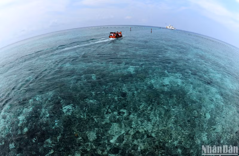 向长沙岛县和DK1海上高脚屋送爱心【组图】