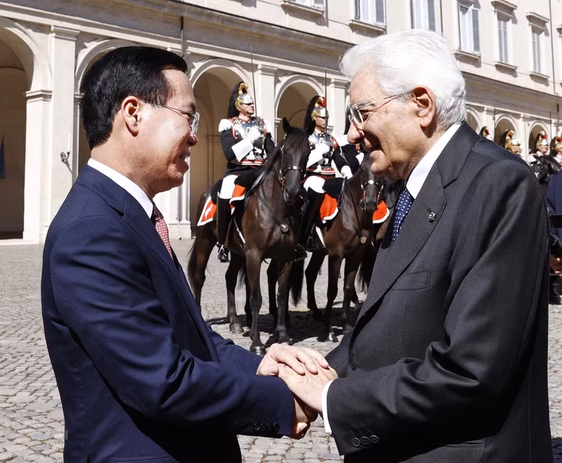 武文赏主席与塞尔焦·马塔雷拉总统。
