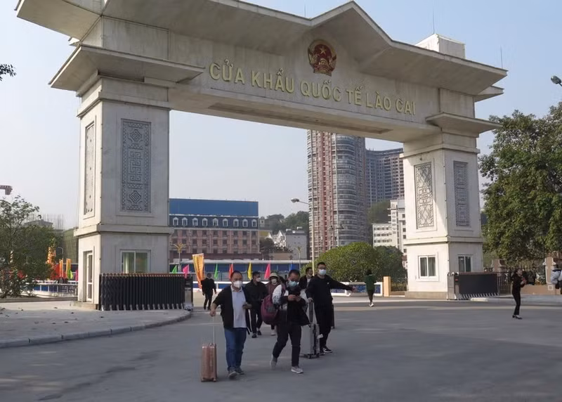 越中加强合作共建和平友好稳定共同发展的边界线。（图片来源：越通社）