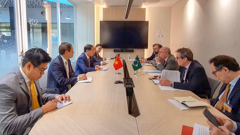 裴青山外长会见巴西外长毛罗·维埃拉。