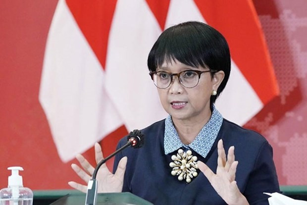 印度尼西亚外交部长蕾特诺·马尔苏迪。（图片来源：越通社）