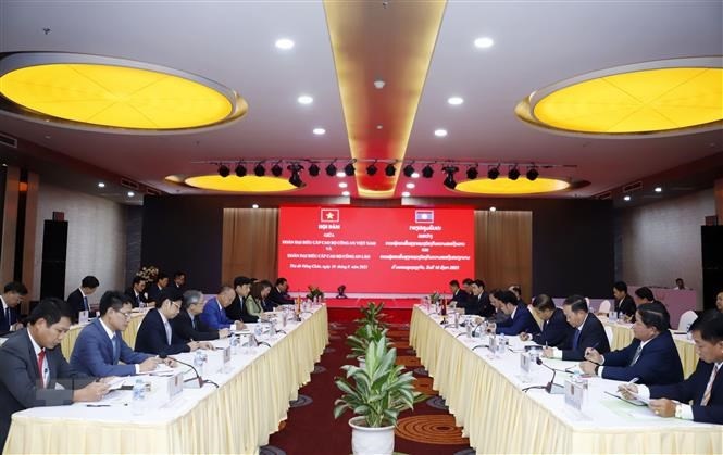 会谈场景。（图片来源：越通社）