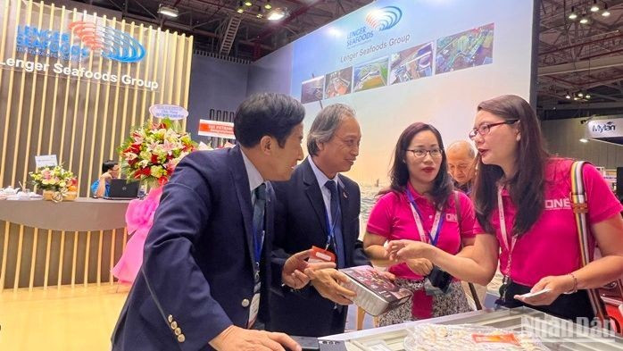 越南水产及渔业展览会的一间展位。