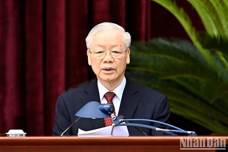 阮富仲总书记致开幕词。