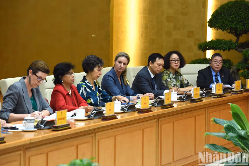 联合国驻越南机构代表出席会见。