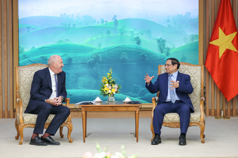 越南政府总理范明正会见太古集团董事长盖伊·布拉德利。（图片来源：VGP）