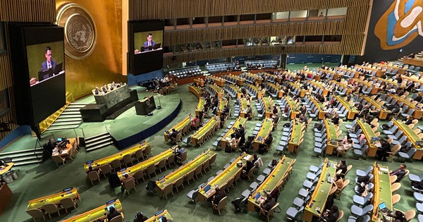 联合国大会副主席、越南驻联合国代表团团长邓黄江大使主持会议。（图片来源：越通社）