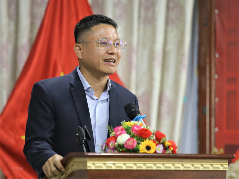 Metfone总经理高孟德在签字仪式上发言。