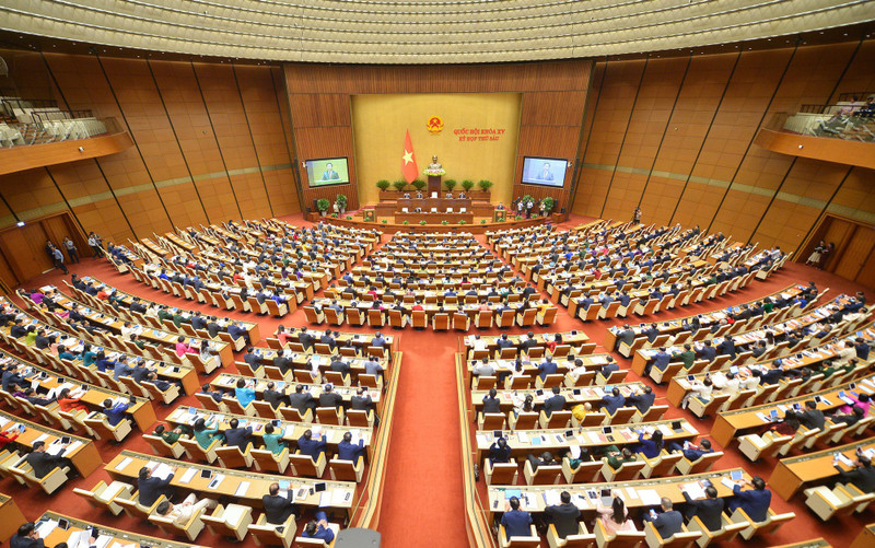 第十五届国会第六次会议场景。