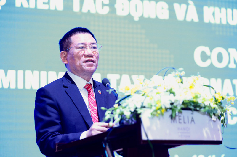 越南财政部长胡德福发表讲话。（图片来源：VGP）