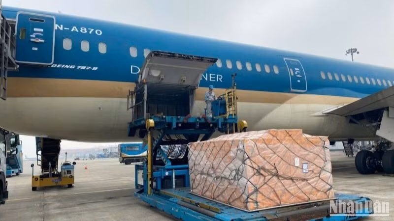 越南航空向缅甸运送近30吨救援物资。