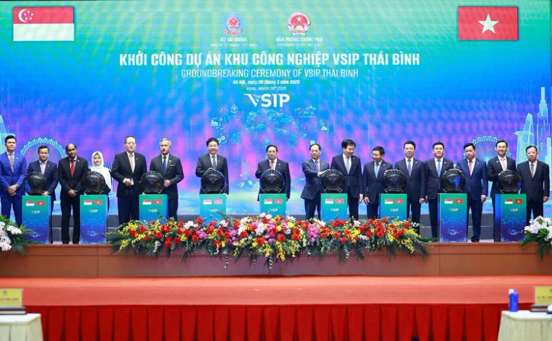 太平VSIP工业园区开工仪式。（图片来源：越通社）