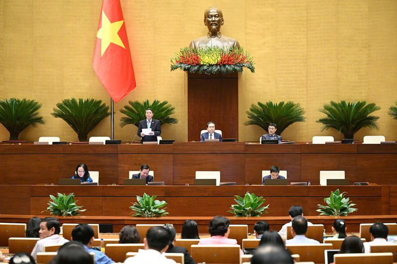 5月23日下午的第十五届国会第九次会议场景。（图片来源：国会官网）