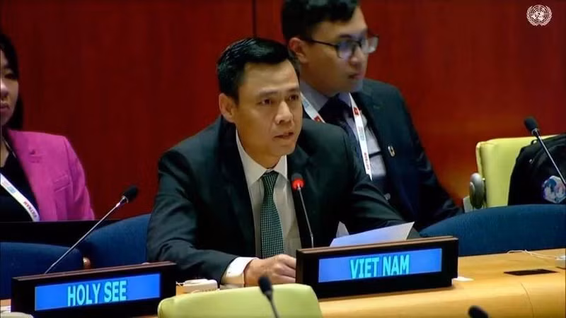 越南常驻联合国代表团团长邓黄江大使。（图片来源：越通社）