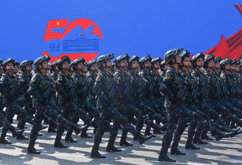 女子突击方队。