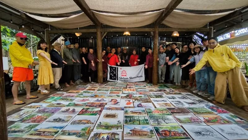 承天-顺化省阿雷县素描旅程的一些作品。