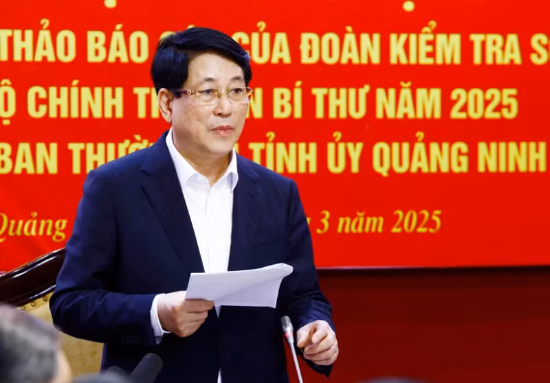 越南国家主席梁强在会议上发言。（图源：越通社）