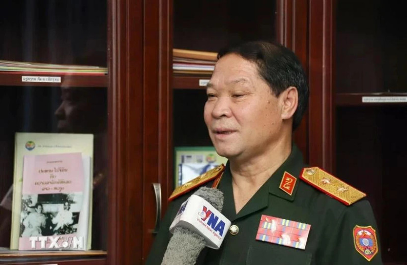 老挝国防部副部长兼老挝人民军总政治部主任旺颂·印潘平中将 。（图片来源：越通社）