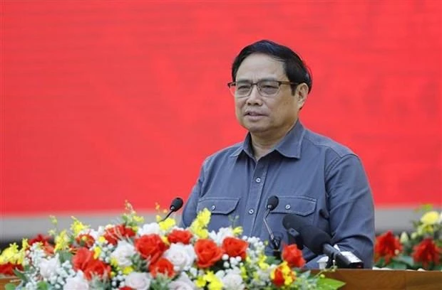 范明正总理在会上发表讲话。（图片来源：越通社）