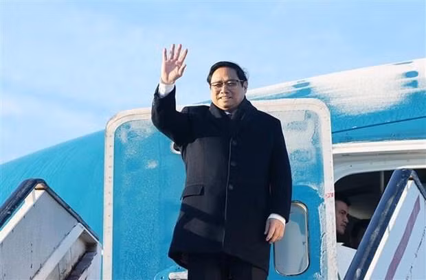 越南总理范明正结束对荷兰的正式访问。（图片来源：越通社）