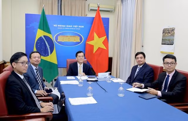 越南与巴西第八次外交部副部长级政治磋商在线召开。（图片来源：越通社）