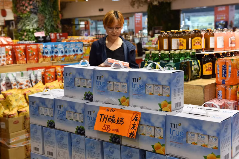 TH集团酸奶颇受中国消费者欢迎。