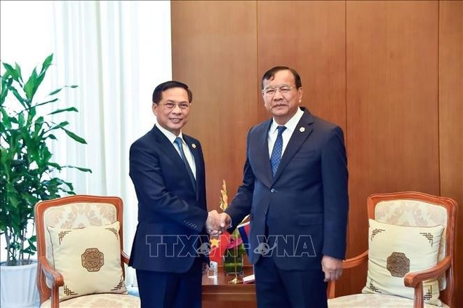 越南政府副总理兼外交部长裴青山会见柬埔寨副首相兼外交与国际合作部大臣布拉索昆。 2-5232.jpg