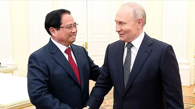 越南政府总理范明正会见俄罗斯联邦总统弗拉基米尔·普京【组图】