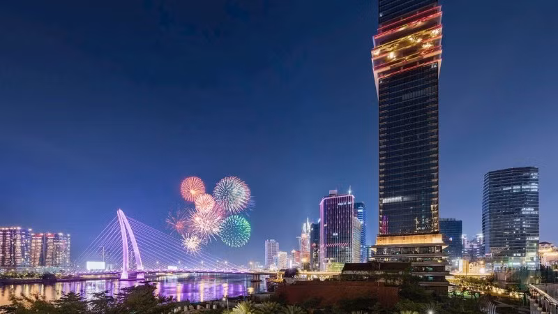 高达55层的西贡滨海国际金融中心是胡志明市新的标志性建筑。