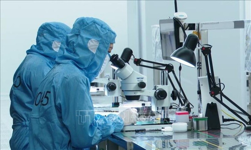 位于安平工业园区的越南舜宇光学技术有限公司正在进行摄像头生产。（图片来源：越通社）