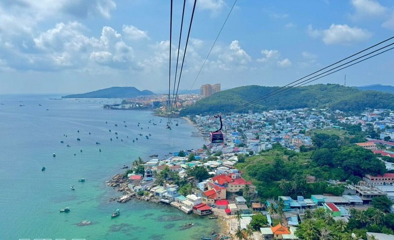 富国岛的菠萝岛缆车。（图片来源：越通社）