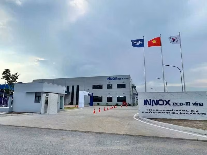 海防市基础化学品生产工厂。（图片来源：越通社）