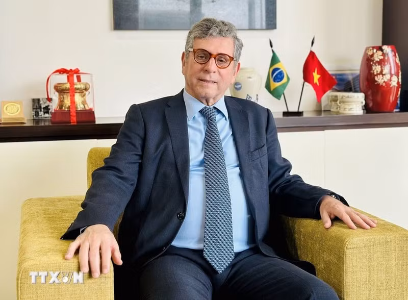 巴西驻越南大使马尔科·法拉尼。（图片来源：越通社）