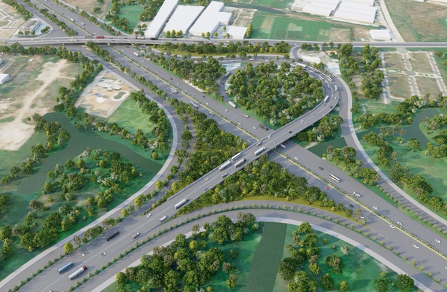 胡志明市至木排高速公路效果图。（图片来源：chinhphu.vn）