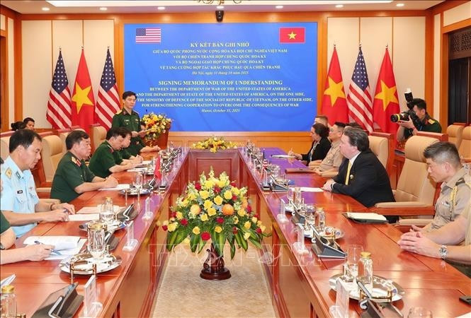 签署仪式现场。（图片来源：越通社）