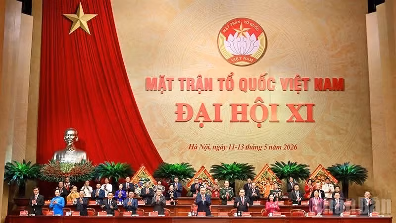 越南祖国阵线第十一次全国代表大会（2026-2031年任期）今天上午在河内国家会议中心隆重开幕。